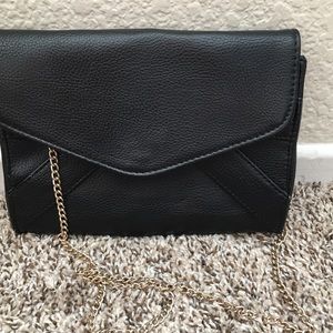 Black clutch bag